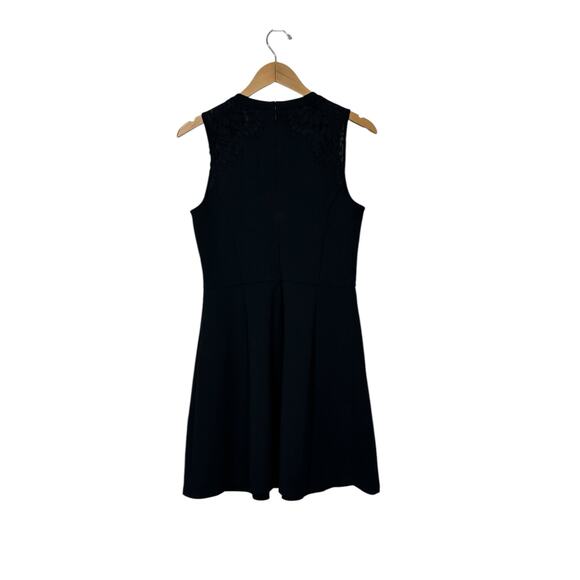 Madewell Minimalist Black Sleeveless Dress Lace Inset Lined Fit and Flare SZ 6 - Picture 6 of 8